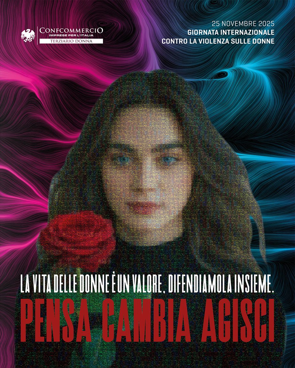 "La vita delle donne è un valore, difendiamola insieme. PENSA CAMBIA AGISCI”
Questo lo slogan della campagna social che anche quest'anno <a href="/terziariodonna/">terziariodonnaconfcommercio</a>  lancia in occasione del 25 novembre #giornatainternazionalecontrolaviolenzasulledonne
confcommercio.it/-/giornata-con…