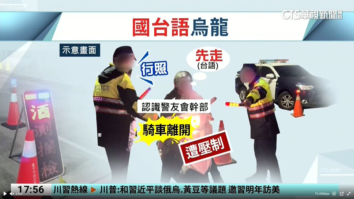 警察要看行照，阿北以為警察要他先走，結果被壓制！！