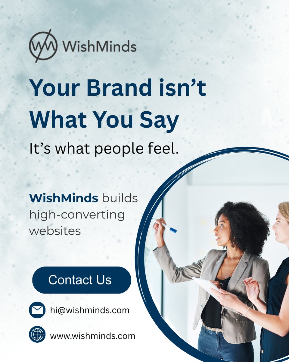 Brands speak. Emotions stay.
Let Wishminds help you build the feeling people remember.

Create impact now
E-mail : hi@wishminds.com
Website : wishminds.com.

#Brand #SEO #DigitalMarketing #BrandAwareness #SearchEngineOptimization #OnlineMarketing #ContentMarketing