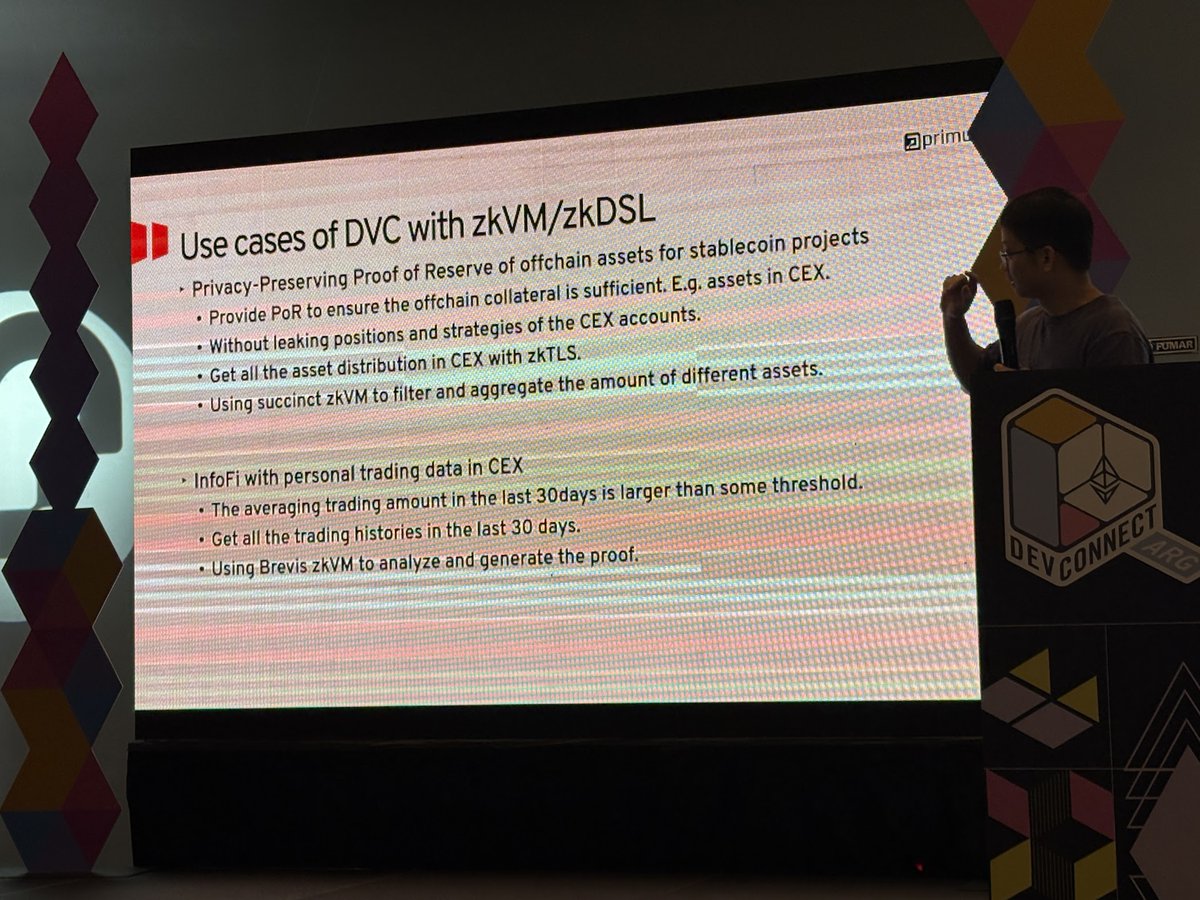 primus_labs's tweet image. 1/ A quick recap of Primus at #EFDevcon:

At zkTLS Day, our cofounder @xxiang_xie shared the latest developments on Primus zkTLS and the progress toward the decentralized verification network.

We introduced Primus Data Verification and Computation Network (DVC)— enabling…