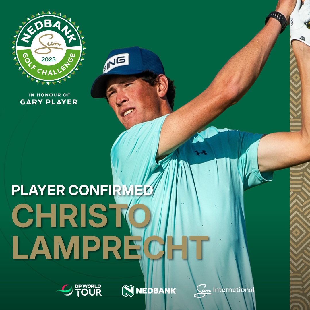 AfricasMajor's tweet photo. Gary Player has PERSONALLY INVITED rising star Christo Lamprecht to tee it up in this year’s Nedbank Golf Challenge at Sun City!

Get your tickets here: https://t.co/XuOHK2Yjb2

#NGC2025 #AfricasMajor #LoveEveryMoment https://t.co/1bRWkhWXxf