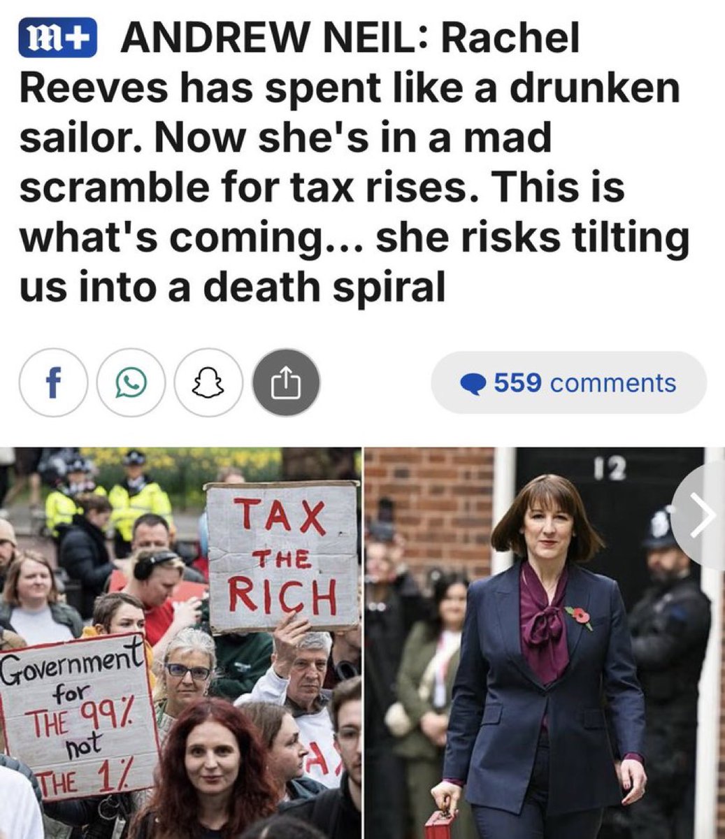 Rachel Reeves is one of the most over-promoted politicians in political history. Totally out of her depth. And she’s taking a wrecking ball to the UK economy with a doom loop of taxe rises.