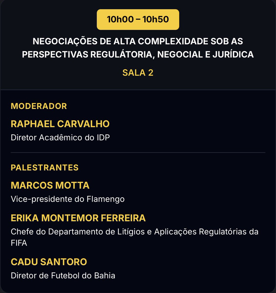 mottamarcos's tweet photo. Amanhã participo de painel de debates no @CBF_Futebol #Summitt sobre a complexidade das negociações no cenário atual da indústria do futebol. Transferências, multi propriedade de clubes, agentes e direitos de imagem de jogadores serão alguns dos temas abordados. https://t.co/i4WiKTcz3m