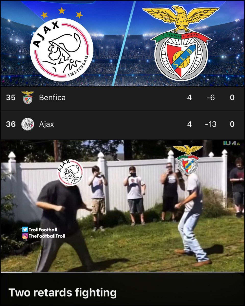 TrollFootball's tweet image. Tonight in the Champions League