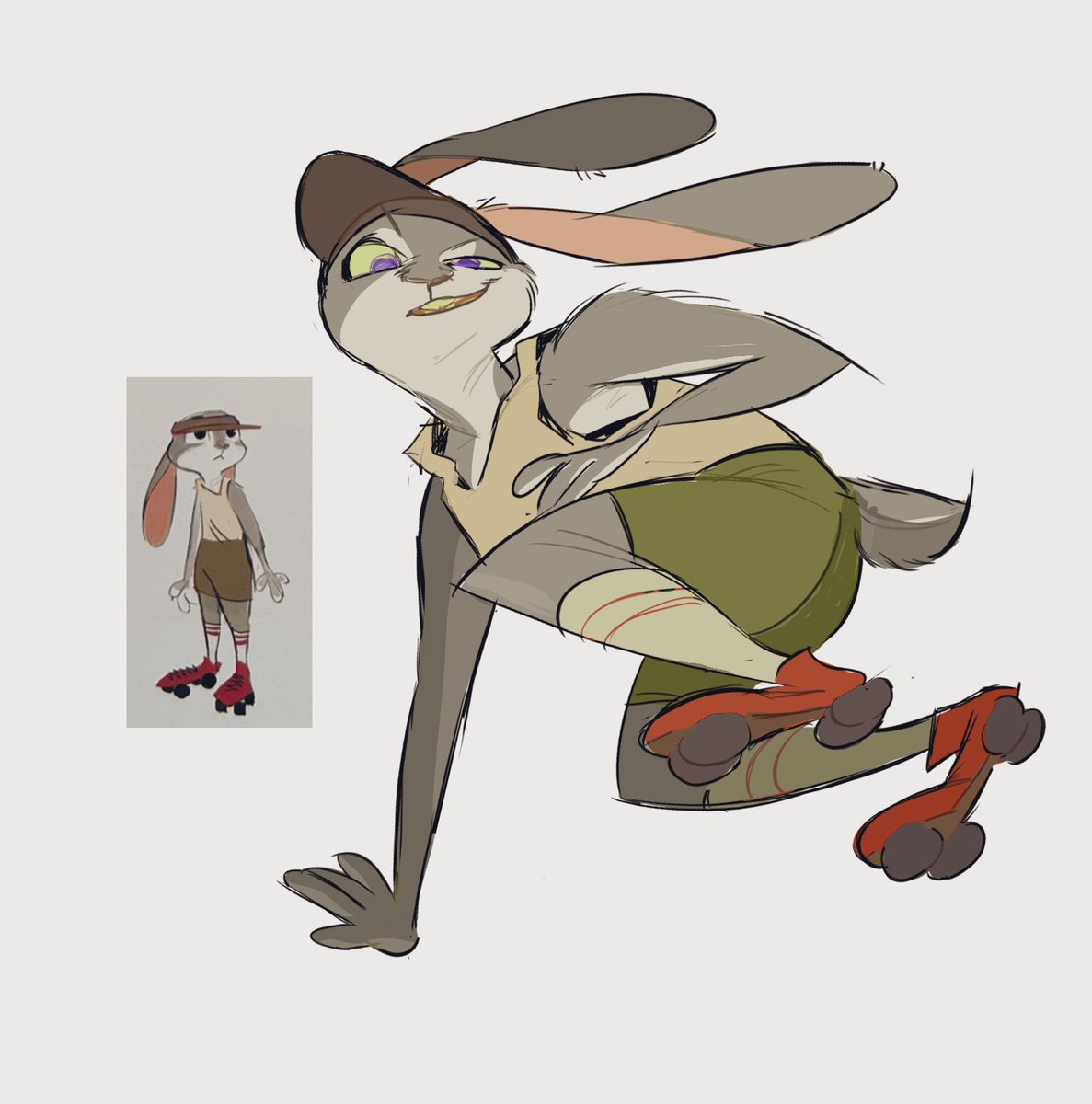 #Zootopia2 
assuming Nick’s wearing a crop top…！