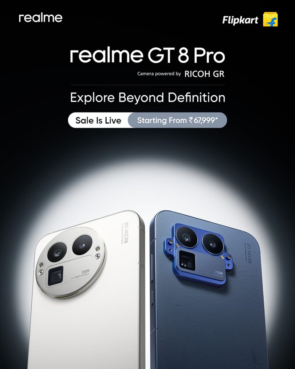 helpers52's tweet image. A flagship that blends raw power with creator-level imaging — that’s exactly what this device pulls off. From performance to battery to camera, every spec feels unapologetically top-tier.
#realmeGT8ProSaleIsLive