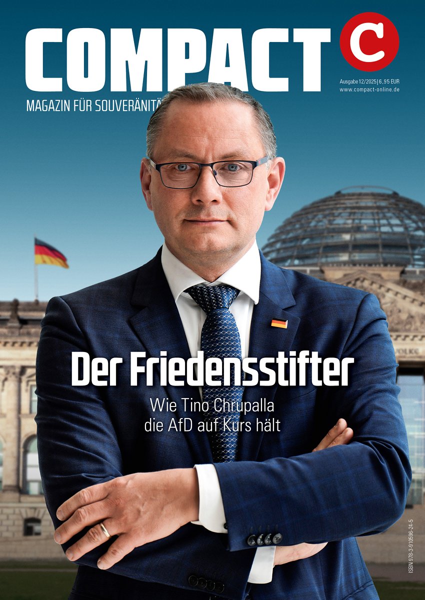 JurgenElsasser's tweet image. Tino #Chrupalla auf dem Cover der Dezemberausgabe von #COMPACT. Verdient oder nicht verdient, was meint Ihr? (Bestellink im ersten Kommentar) @Tino_Chrupalla