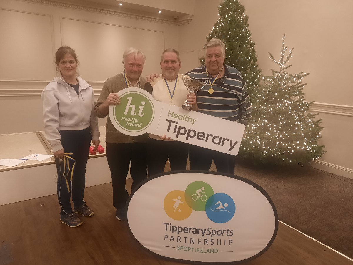 TipperarySports's tweet photo. A very enjoyable  Masters Boccia Tournament took place last night. Well done to Borrisokane Mens Shed on winning the cup and Capparoe Women's Shed who won the shield. 
"The Healthy Ireland Fund supported by the Department of Health".

#BeActiveTipperary #boccia https://t.co/LjoL4Z4GN4