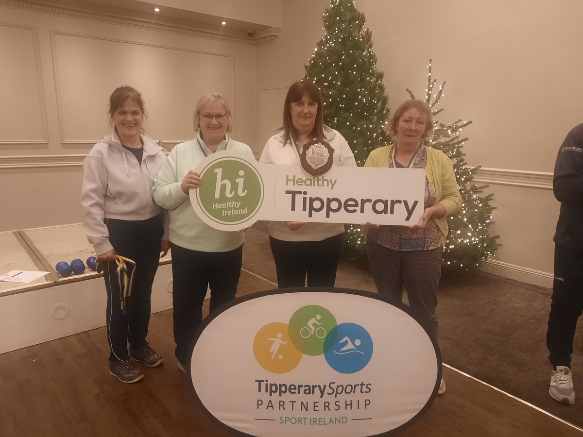 TipperarySports's tweet photo. A very enjoyable  Masters Boccia Tournament took place last night. Well done to Borrisokane Mens Shed on winning the cup and Capparoe Women's Shed who won the shield. 
"The Healthy Ireland Fund supported by the Department of Health".

#BeActiveTipperary #boccia https://t.co/LjoL4Z4GN4