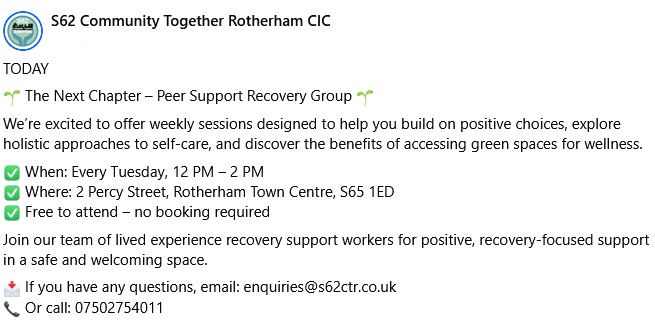 Stag_RosePPG's tweet image. #recoveryispossible #Recovery #recoverycommunity #livedexperience #peersupport #mentor #BeaconOfHope 🔥

MESSAGE if you need support to attend the first session.