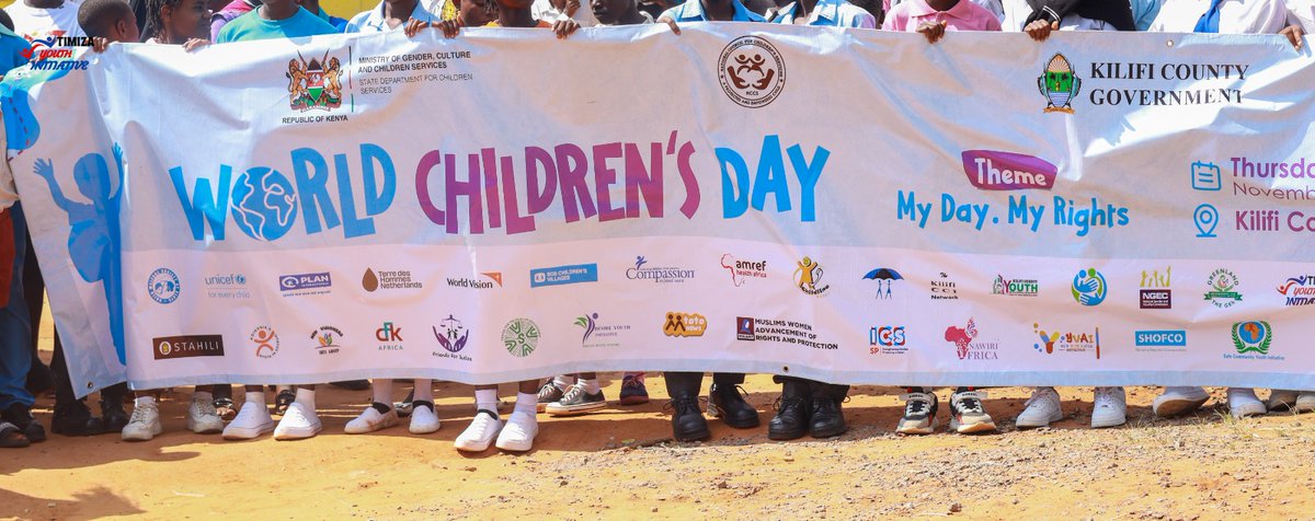 Timiza_CC's tweet photo. We joined @KilifiCountyGov ,CSOs, national and county leaders to mark the International Day of Children at Karisa Maitha Grounds.
A procession from Pwani University raised awareness on children’s rights, anchored in Article 53 and the Children Act 2022. https://t.co/luLwNMfddn