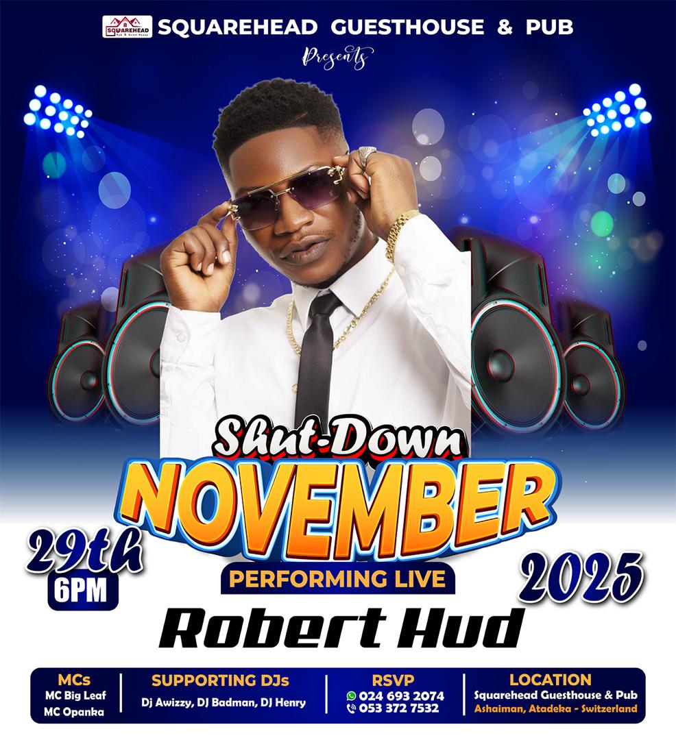 Roberthud09's tweet image. It gonna be lit this Saturday at the SquareHead Hotel and Pub inside Ashaiman Switzerland with the Stars   🔥 🔥. 
Make sure you roll out in your numbers let's rave together ❤️. 
#TeamHudEmbassy #Vimmm #RobertHud