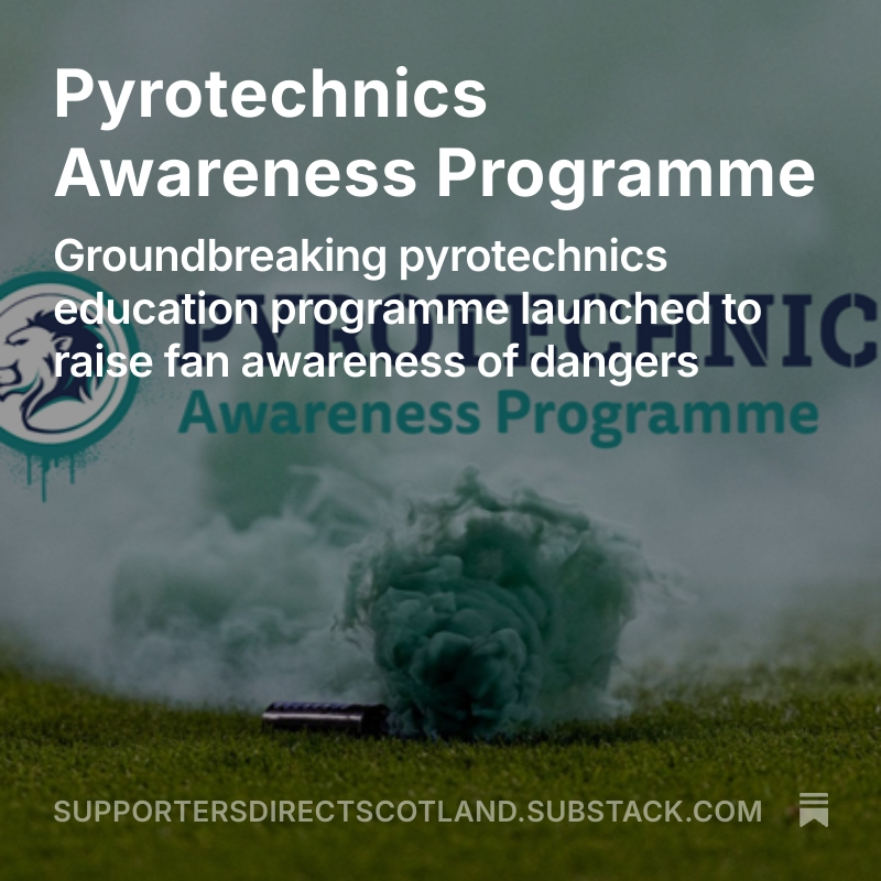 Pyrotechnics awareness programme launched by <a href="/SPFLTrust/">SPFL Trust</a>  open.substack.com/pub/supporters…