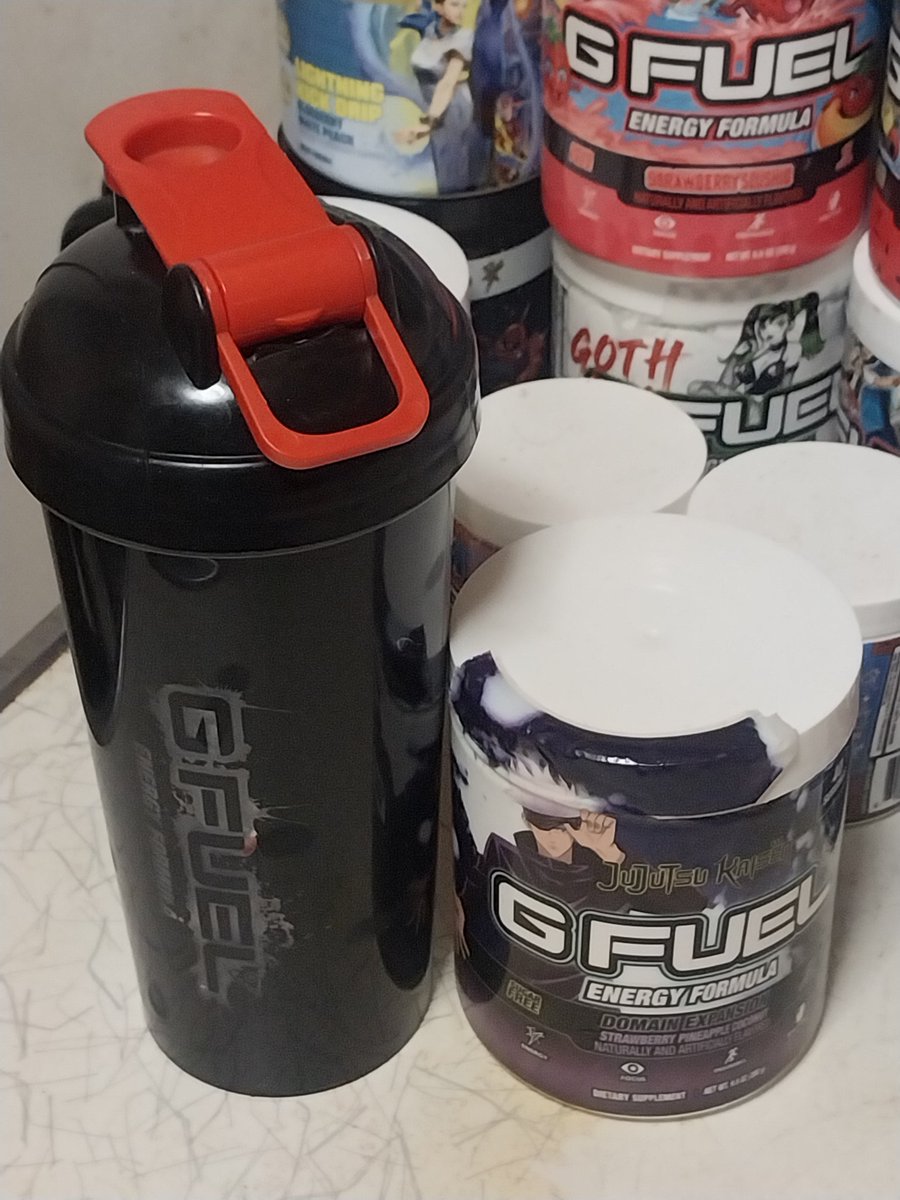 WaywardToadSage's tweet image. I hardly slept last night and feel like trash. Let&apos;s see if some #DomainExpansion @GFuelEnergy can get me through the long day. #Gojo #JujutsuKaisen #GFUEL