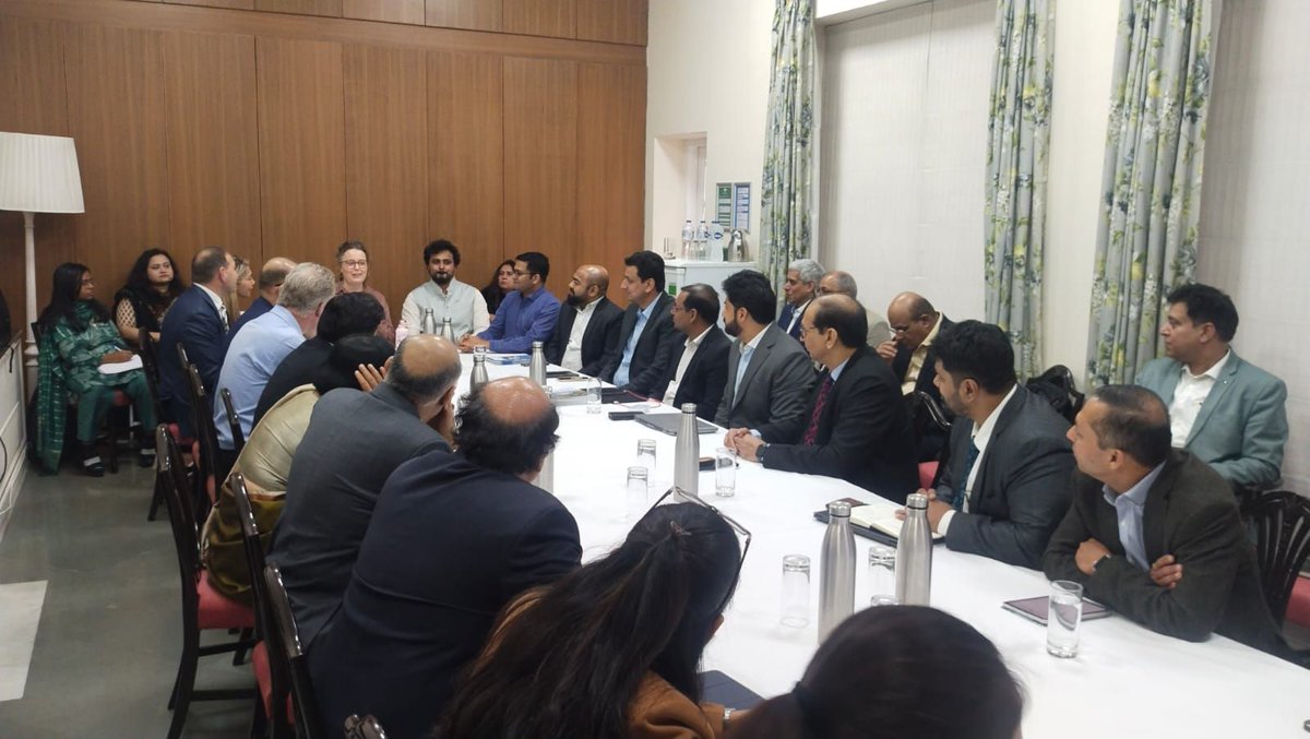 CIMCONAutomatio's tweet image. Honored to be invited to the UK Water Trade Delegation B2B meeting in Delhi! Our experts Dhruv &amp;amp; Ishu contributed to discussions on #WaterInnovation #SustainableWater #WaterSolutions #UKIndiaCollaboration @NHPConnect @jaljeevan_ 
@DoWRRDGR_MoJS @phedhry @GWSSBGNAGAR