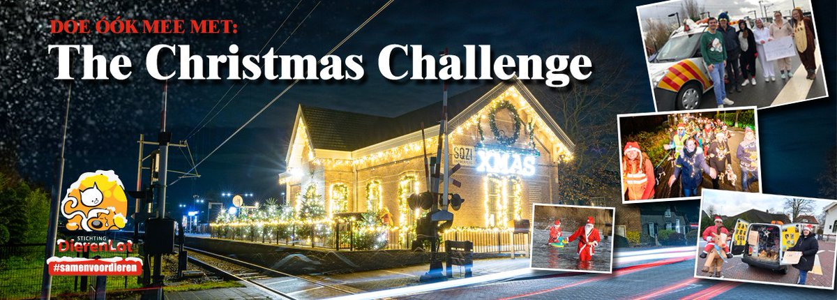 The Christmas Challenge! DierenLot tovert in december het station van #Arkel weer om tot een waar kerstsprookje.  DOE OOK MEE met deze fondsenwervende actie voor dieren in nood in Nederland en de lokale dierenhulporganisaties. KOM IN ACTIE of GEEF! dier.nu/the-christmas-…