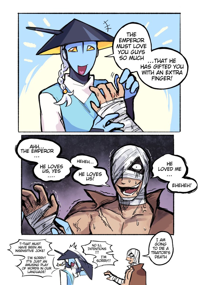 m0pan_40k's tweet photo. Extra finger

in which Hanii makes a joke that didn’t translate very well…🤕 https://t.co/mH1fmkbyCy