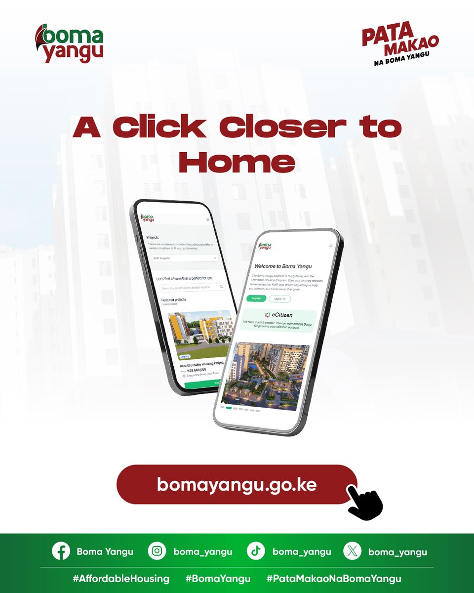 Bristol_254's tweet image. Touring a show unit provides clearer perspective than browsing listings. View finishes layout and space in person then secure your preferred option through online allocation at bomayangu.go.ke for a smooth transition to ownership #KejaNiBomaYangu