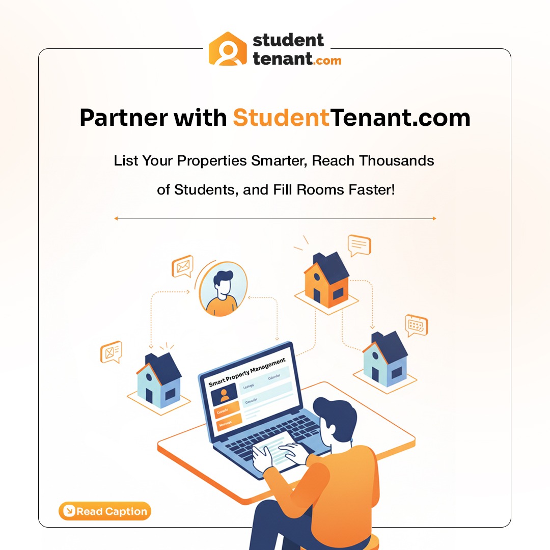 StudentTenant's tweet image. StudentTenant.com helps landlords &amp;amp; letting agents attract verified tenants and manage listings.

𝗪𝗵𝘆 𝗨𝘀: 
50k+ student reach, 1-platform management, AI bookings, auto-list on 6 DSPs, pre-screened &amp;amp; flexible services.

Enquire: info@studenttenant.com!

#StudentTenant