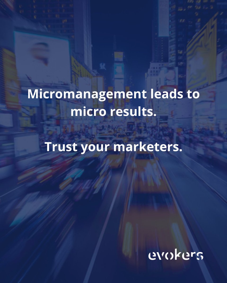 evokersbranding's tweet image. Micromanagement leads to micro results.
Trust your marketers.

We create global #brands by implementing #branding and #marketing strategies.
Visit our website to learn how we can help your #brand grow evokers.gr
We are brand #evokers