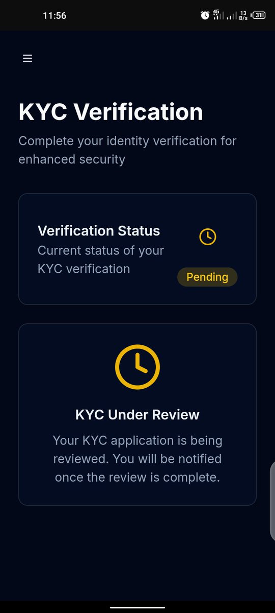 Filarge070's tweet photo. @mintraxnetwork My KYC still not approved https://t.co/FEci7ytqMV