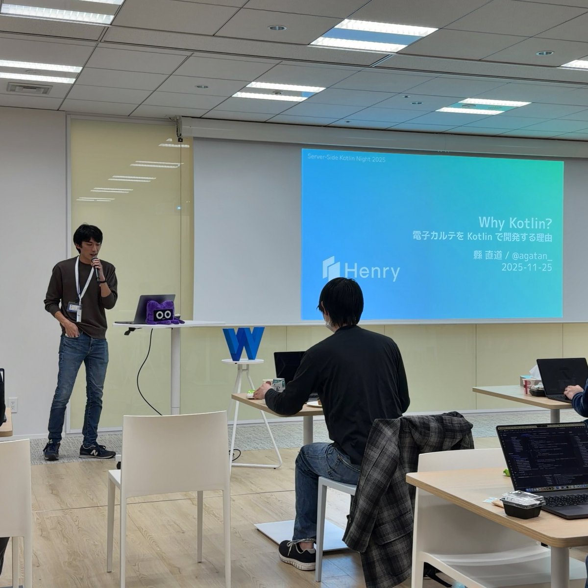 odashoDotCom's tweet image. 休憩明け一発目は @agatan_ さん(´Д` )♪ #KotlinFest_SSK