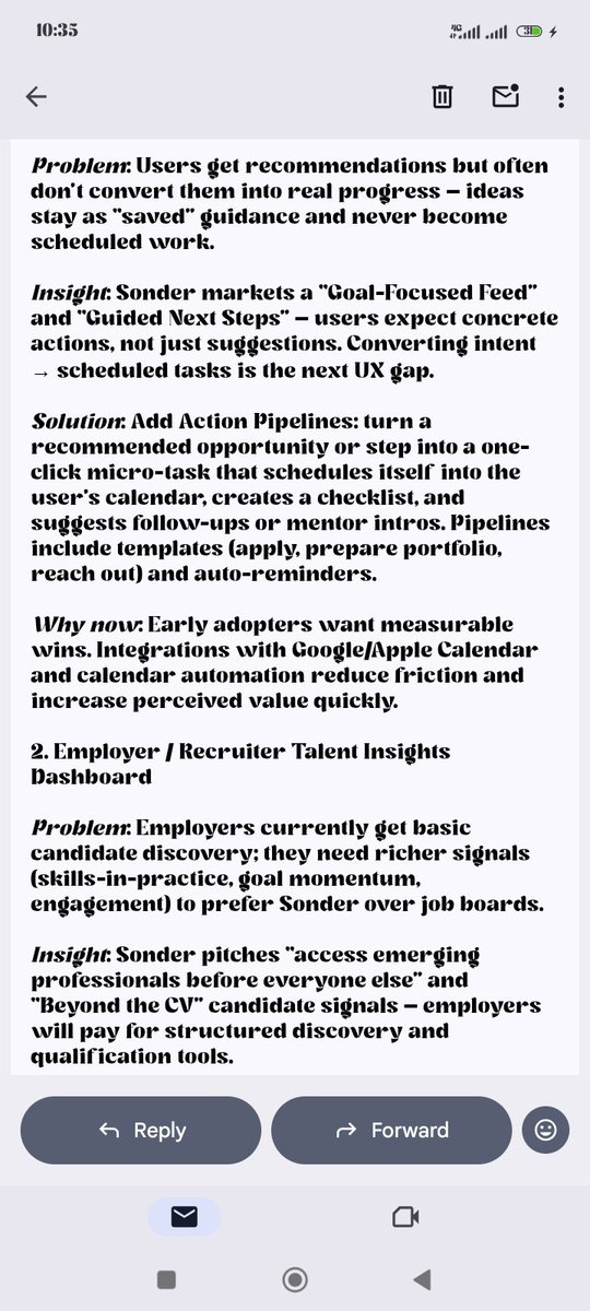 kenneth_akpo's tweet image. Ken&apos;s Ideation Series 

On this Episode I worked on Sonder AI

Attached, are the screenshots of the innovative proposal I sent to the team via email.

#tech #techspace #techtwitter #innovation