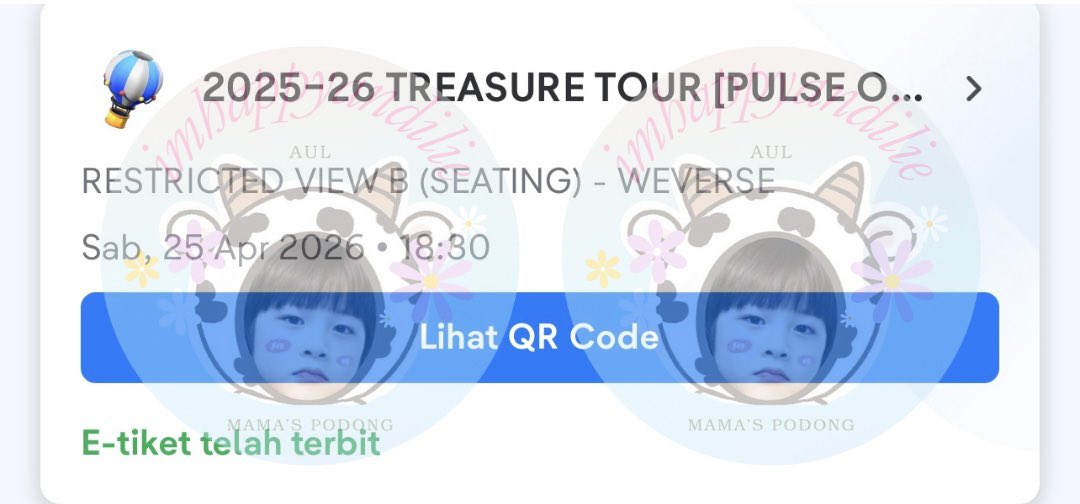 🚨GIVEAWAY ALERT🚨
‼️1 Tix RV B Treasure Pulse On Day 1‼️

Syarat :
💎 Teume INDO ONLY &amp; purely love Treasure
💎Udah izin orangtua &amp; udah pasti bisa dateng ke konser
💎 retweet &amp; lets be moots
💎 let me know ur reason knp mau bgt nonton love pulse

wish u luck🫰🏻-closedTBA-