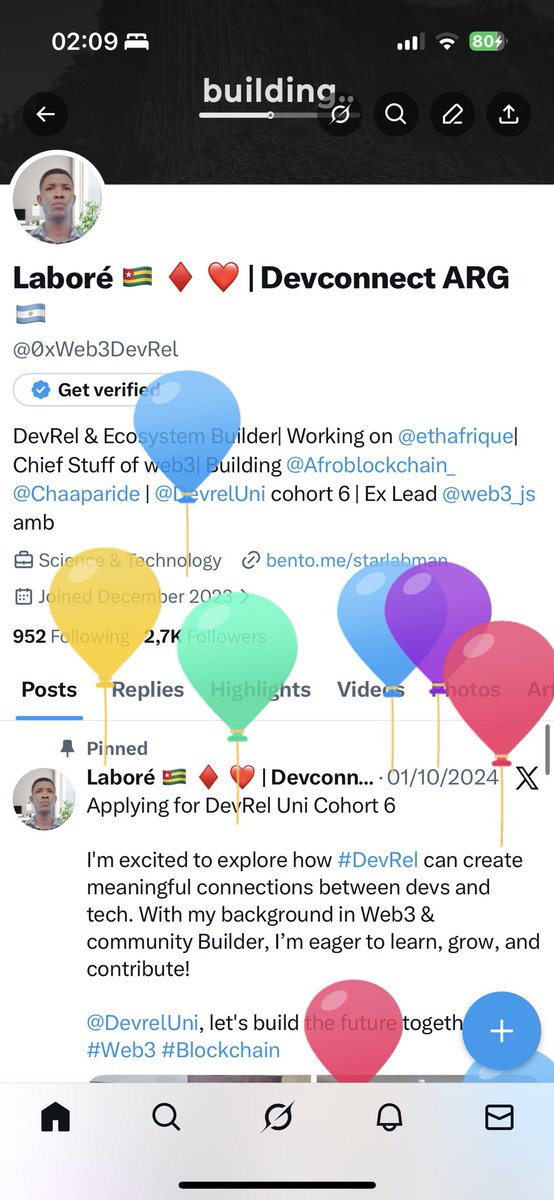 0xWeb3DevRel's tweet image. GM CT !

What going on ?