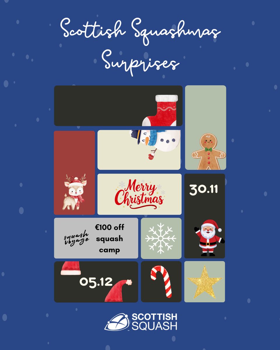 Scottish_Squash's tweet photo. Scottish Squashmas Surprises - Day 3

🎁 That's right it's Scottish Squashmas Day 3 and Squash in Scotland Player members can get €100 off a Squash Voyage camp.

Check your inboxes for the email explaining how to access this offer. https://t.co/SHzpkIzVuI