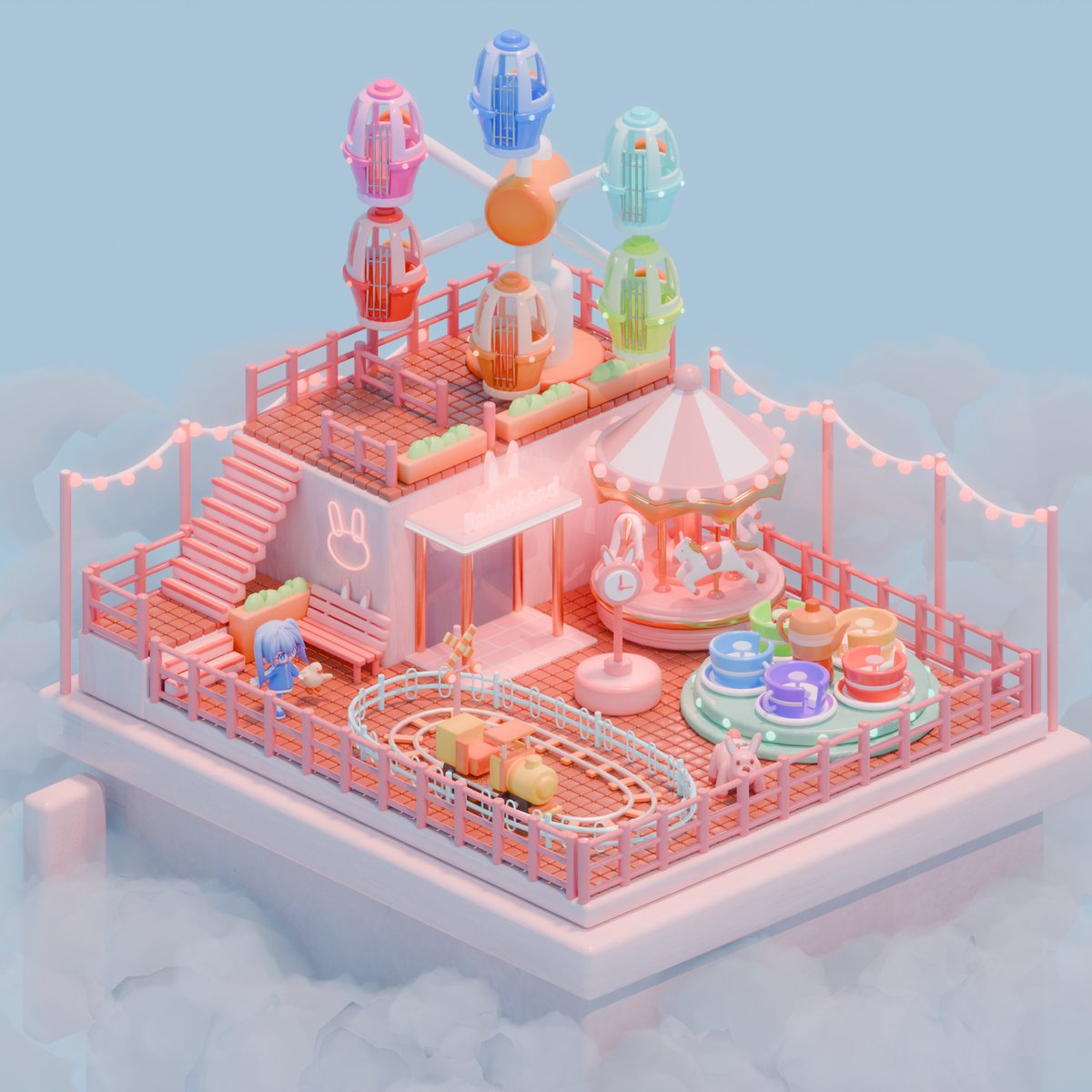 屋上遊園地！一旦完成！ #b3d