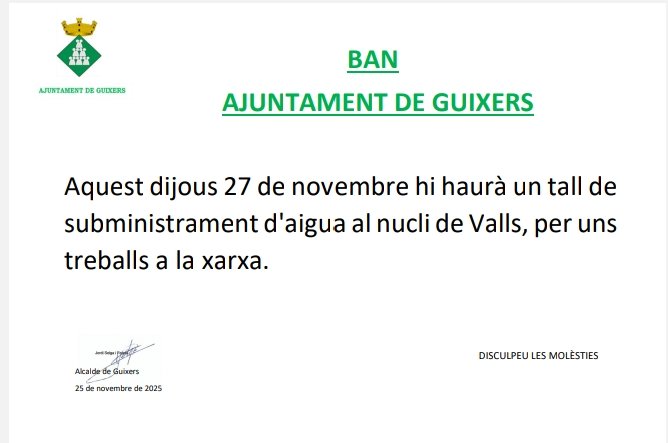 Ajuntament de Guixers (@aguixers) on Twitter photo 