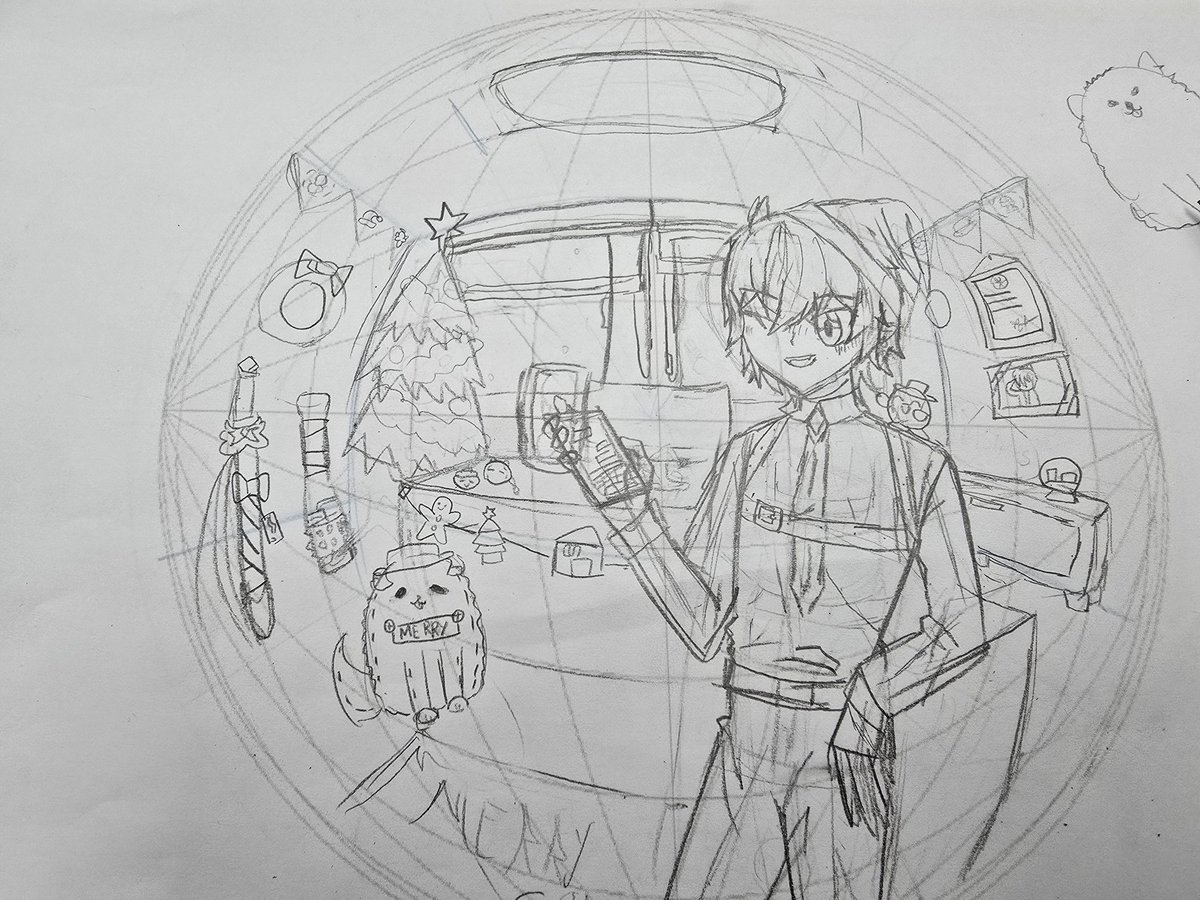 살짝 망한 5점 투시... 크리스마스
녹밥님 러프🥲💚

#Nox_art #녹밥