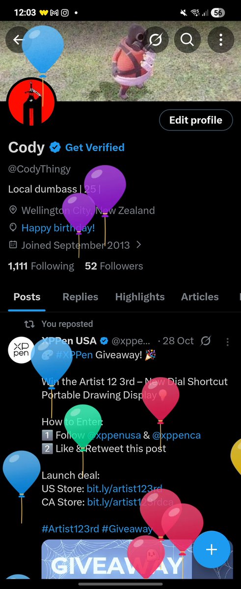 CodyThingy's tweet photo. Its balloon day https://t.co/bsGzI3NOYa