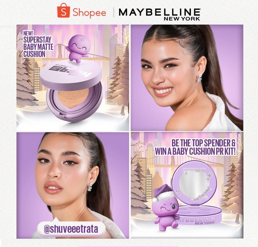 WKNDwayfarer's tweet photo. Natataranta nako sa dami ng brands na nagpopost sakanya, plus hulaan pa ng TVC! Lol. Gantong problema pa, Lord. Thank you palagi. Super blessed si Shuvee!

SHUVEE FOR MAYBELLINE https://t.co/f2Cqvvprtc