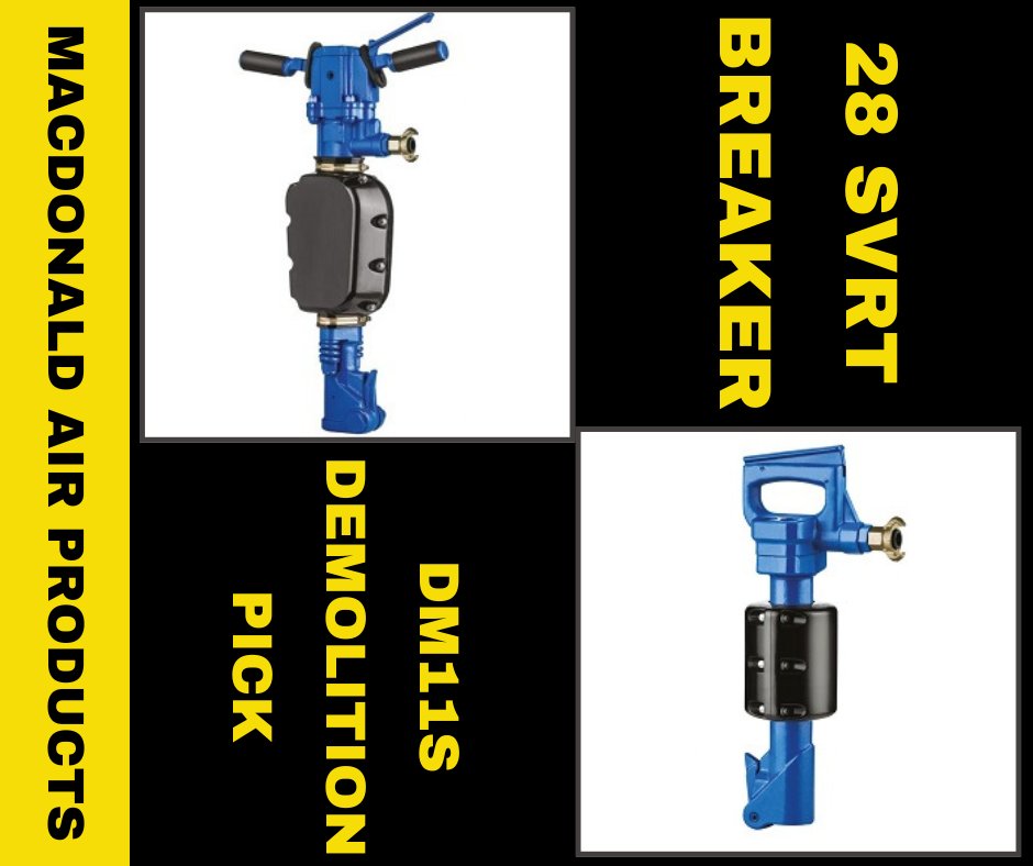 We have <a href="/MacdonaldAir/">Macdonald Air Products</a> products here for you!

28 SVRT Breaker - Ideal for medium/heavy jobs involving concrete asphalt, and demolition work.
 
DM11S Demolition Pick - For general work and ideal for demolition in brick or concrete
 
📞02890 640 972
📧Paul.McDowell@breezemount.net