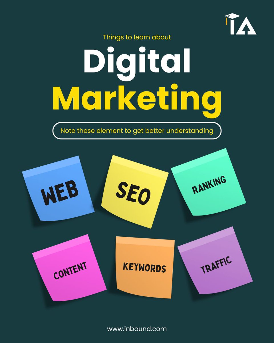 academy_inbound's tweet image. Step into the world of Digital Marketing — where creativity meets strategy!
At Inbound Academy, we teach you the core elements that build a strong digital presence — from SEO and Content to Keywords, Traffic &amp;amp; Ranking.
#DigitalMarketing #InboundAcademy
1/2