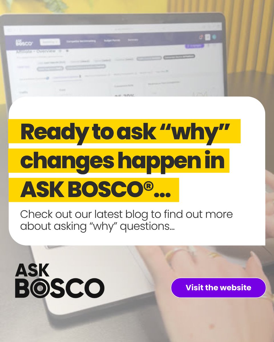 ASK BOSCO®’s AI Analyst now lets you ask “Why?” questions e.g., “Why did my sales drop last month?” and instantly get a breakdown of key drivers, clear visuals &amp; natural-language insights.

Read more &amp; see it in action: hubs.la/Q03V9SHJ0