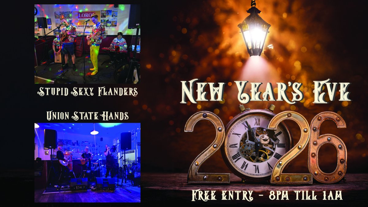 wheeltapperbar's tweet image. It's the 2025 Wheeltapper finale, as @stupidsexyband and Union State Hands help bring in the new year in style.
Expect the unexpected with Flanders and powerful music from USH as we party from 8

No dress code, no ticket price, just come down, enjoy some great ales and party!