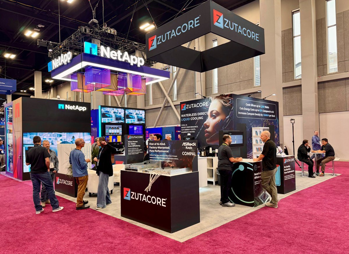 Very proud of this beauty we built at #supercomputing2025 last week in St Louis Missouri for our new friends at ZutaCore. Hopefully the first of many! Got a trade show coming up in 2026 and need a booth contractor you can rely on? We cover the whole of Europe and the USA👍