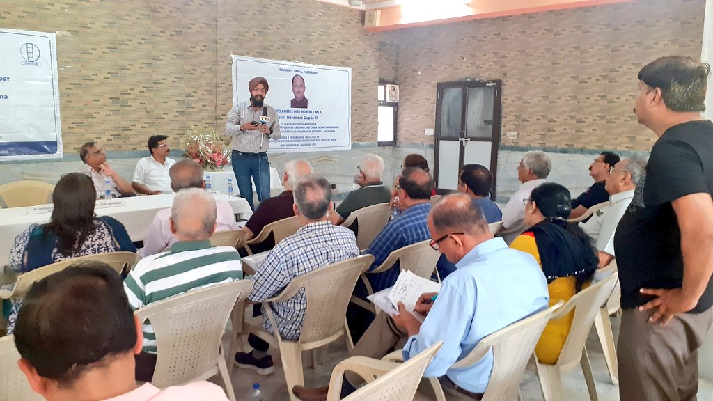 TheHCFIndia's tweet photo. Human Care Foundation hosted a #CyberSecurityAwareness Program &amp; Happy &amp; Healthy Minds Studio for senior citizens at Mahajan Sabha, Laxmi Narayan Mandir, Sec-14, #Faridabad —promoting safety, joy &amp; wellness.
🌐 https://t.co/8YnzXtKxI3 https://t.co/UBmz55OnTr