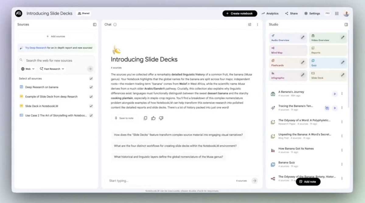CodeByPoonam's tweet image. 🚨BREAKING: NotebookLM can now turn your sources into presentation-ready slides in minutes.
