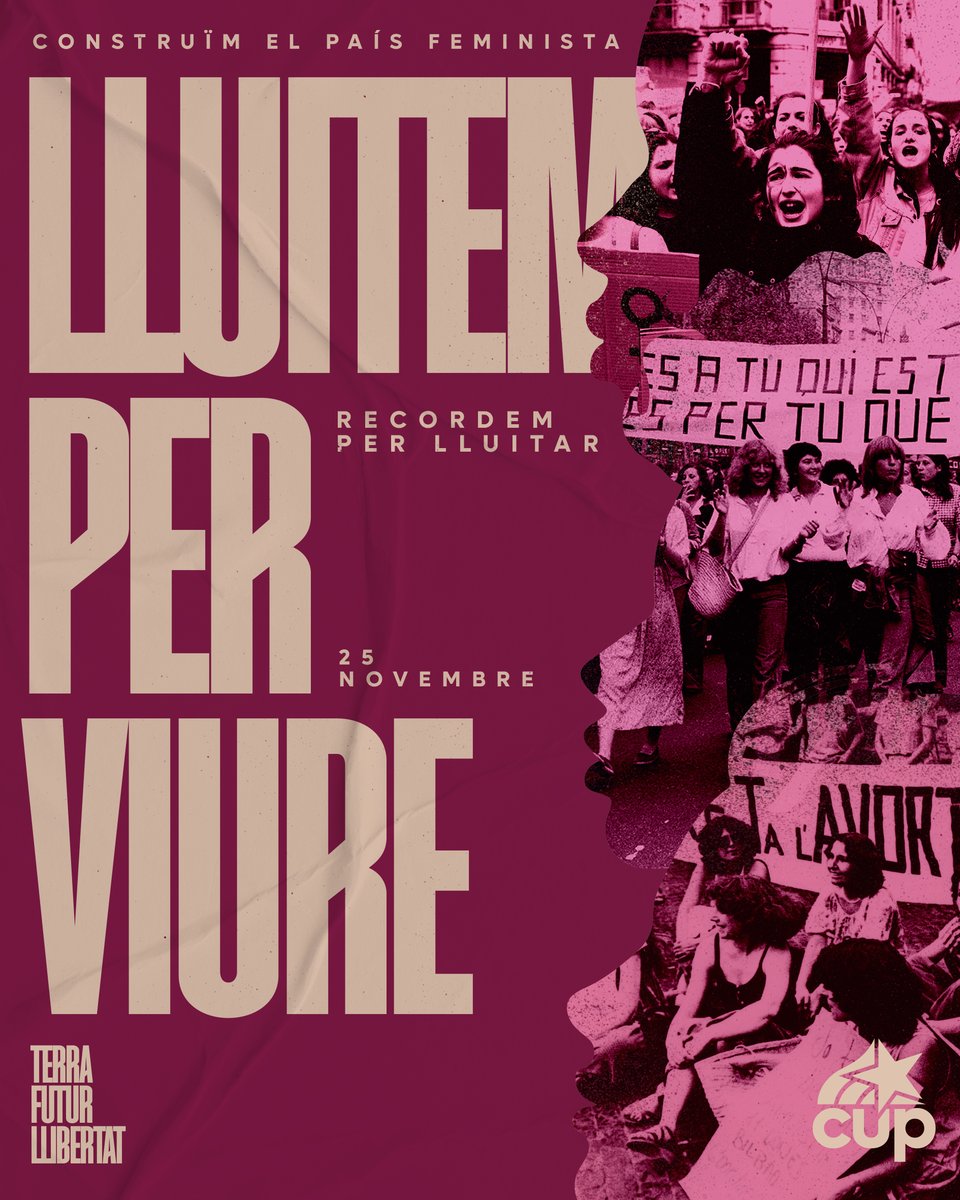 Aquest 25N alcem un crit que travessa generacions: teixim memòria, teixim resistència, teixim futur

Per les dones silenciades pel franquisme.
Per les assassinades per la violència masclista. 
Per les que lluiten per viure sense por.  

LLUITEM PER VIURE, RECORDEM PER LLUITAR 🧵