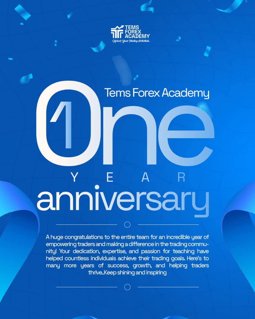 temsfxacademy's tweet photo. Celebrating one year of empowering traders and impacting lives through Tems Forex Academy! 💙📊
To everyone who has been part of this journey, thank you.

Here’s to more growth, more knowledge, and more winning trades. 🥂

Happy 1 Year Anniversary! 🎉🎉

#ForexTrader #anniversair https://t.co/7sbZkdWjAh