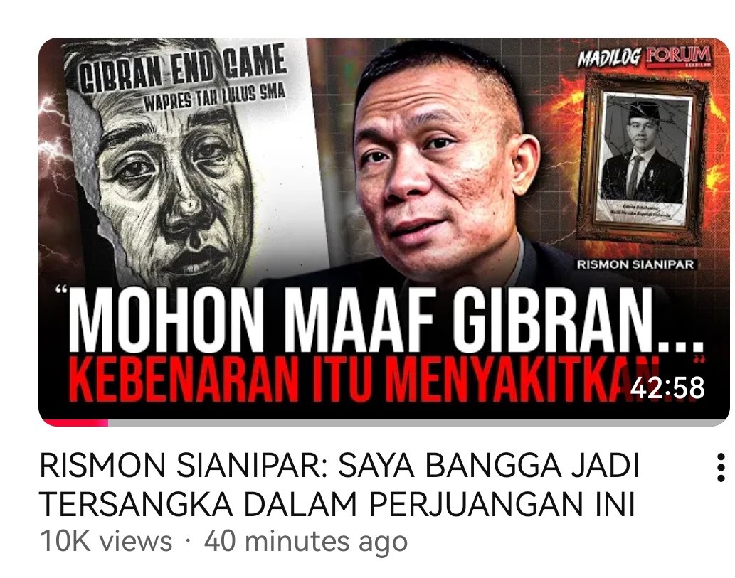 MAAF GIBRAN, ANDA MEMANG TAK LULUS SMA!

youtu.be/ia-ijcyM1jU?si…