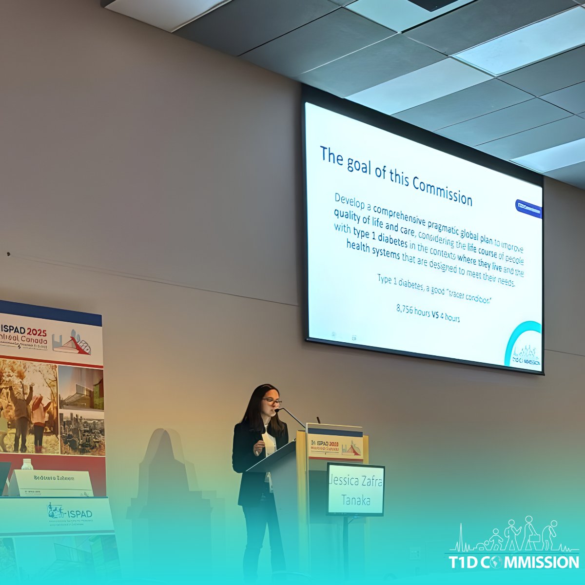 NCDPolicyLab's tweet image. The Lancet T1D Commission was featured at #ISPAD2025 🌍

As @ispad_org once again provided a key platform new tech advances in #T1D management &amp;amp; ongoing challenges, the Commission contributes to bringing evidence and lived experience together to strengthen T1D care worldwide.