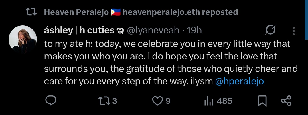 i love you heaven peralejo, kaya gusto ko pagkatao mo eh

HEAVENchanted At26
#ItsAHeavenlyDay