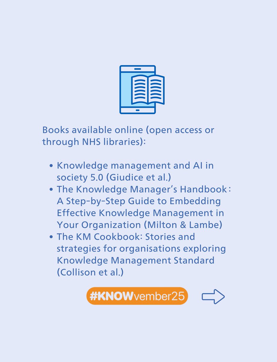 mtwnhslibrary's tweet image. 🔍Want to know more about what &apos;knowledge mobilisation&apos; actually means? 📚We&apos;ve highlighted a list of books, articles and websites which will help you explore more 👉See images for resource ideas to boost your team&apos;s knowledge practices 💡 #KNOWvember25
