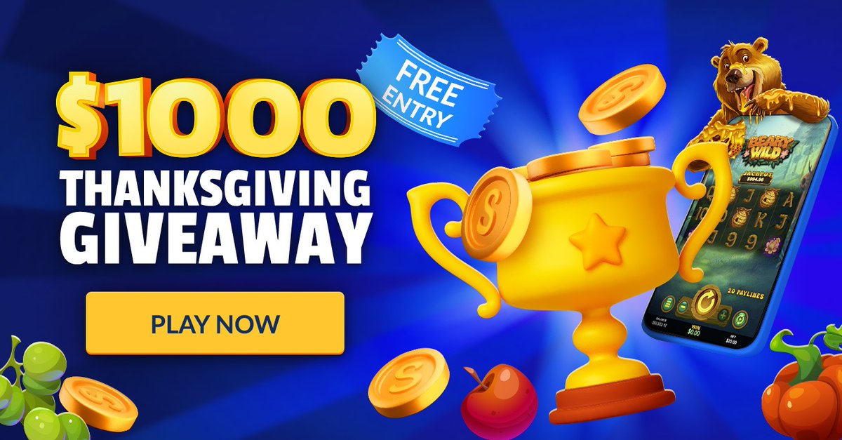 spinstopia's tweet image. 🦃 FREE ENTRY + $1,000 PRIZE POOL

The $1,000 Thanksgiving Giveaway is live at Spinstopia!
🎯 50 FREE Credits
🎰 Game: Beary Wild
💵 $1,000 in Prizes
📆 Nov 25 – Dec 6

Climb the leaderboard, beat the competition, and win a prize!

Join: tinyurl.com/333ybkb7