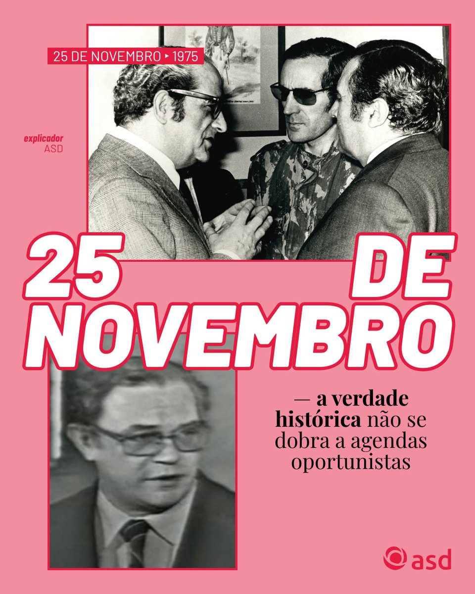 ASDprojeto's tweet photo. A direita diz que é ao 25 de Novembro de 1975 que se deve a verdadeira conquista da democracia, mas quando questionada sobre o que verdadeiramente aconteceu nesse momento de fervor revolucionário, esta mesma direita sem memória é incapaz de dar uma resposta fundamentada. + https://t.co/RJyoKhEHyj
